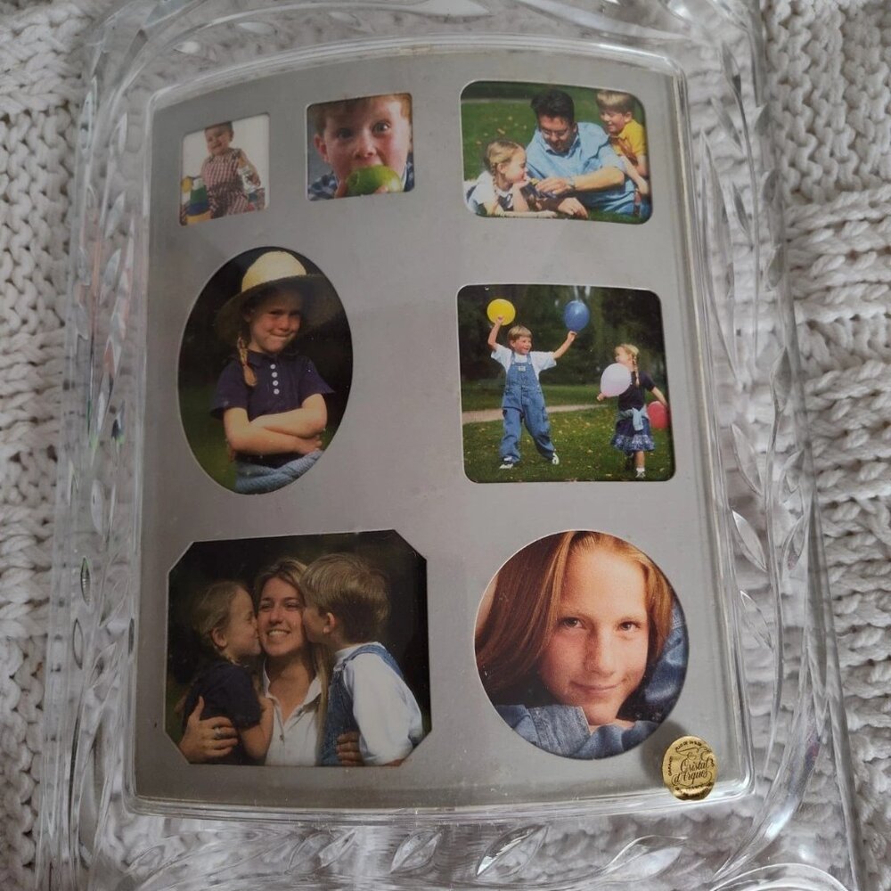 Cristal D'Arques France 24% Lead Crystal Collage Picture Frame 15x12